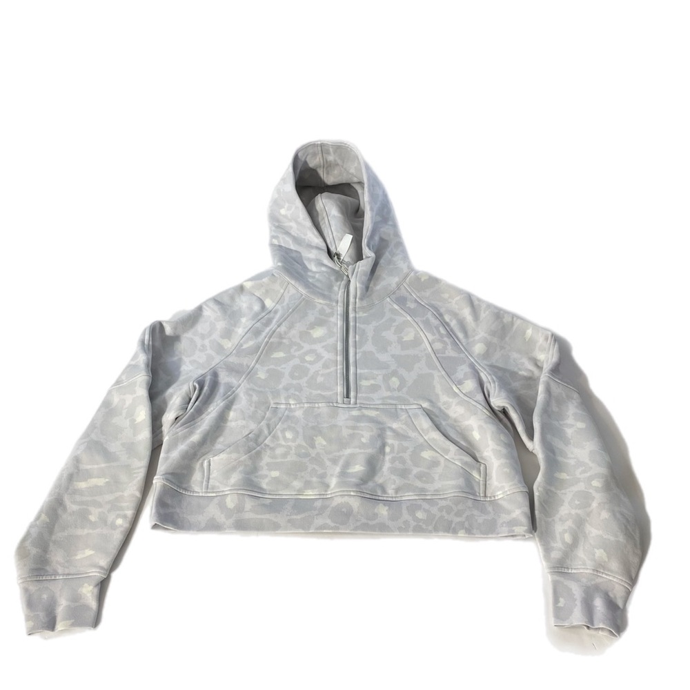 Lululemon spray leopard scuba Oversized half zip hoodie M/L - Picture 2 of 9